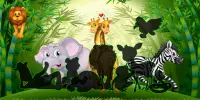 Kids puzzles, feed the animals, learn English Screen Shot 1