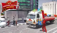 Santa Pengiriman hadiah Truk 3D Game Natal Screen Shot 10