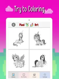 Unicorn color by number: Pixel art coloring 2019 Screen Shot 7