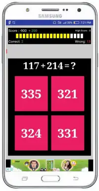 Maths Quiz,  Math Game Screen Shot 2