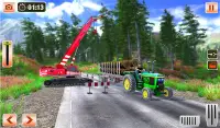Cargo Tractor Trolley Driving - Tractor Games 2021 Screen Shot 1