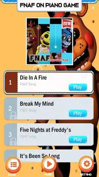 Piano Five Nights at Freddy's Song Game Trend Screen Shot 0