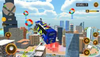 Flying police Bus Public Transport Game 2021 Screen Shot 3
