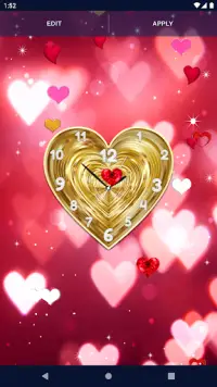 Love Hearts Clock Wallpaper Screen Shot 5
