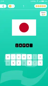 세계 국가 깃발 : 추측 퀴즈 & 퍼즐 - 지리 게임 Screen Shot 2
