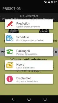 Cricket Prediction Tips Screen Shot 1