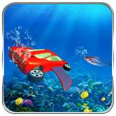 Mengambang 3d Underwater Mobil