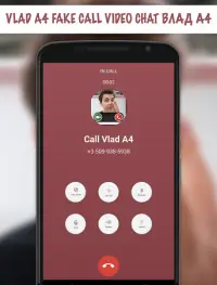Vlad A4 Fake Call Video - Chat with Влад А4 Screen Shot 3