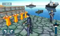policía barco prisión transporte 3D crucero enviar Screen Shot 4