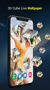 Photo 3D Cube Live Wallpaper Screen Shot 0