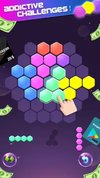 Lucky Hexa! – Hexa Puzzle & Block Puzzle Big Win Screen Shot 1