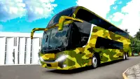 Army Bus Simulator 3D Army Coach Bus Driving Games Screen Shot 2
