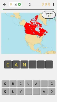 Kaarten van alle landen in de wereld - Kaart-Quiz Screen Shot 1