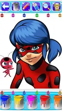 coloring miracul ladybug and cat noir Screen Shot 6