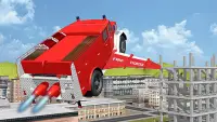 Flying Firetruck City Pilot 3D Screen Shot 0