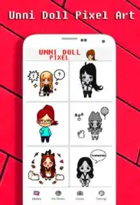 Colorir Unni Doll By Number - Arte Pixel Screen Shot 0