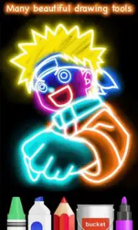 Draw Glow Naruto Boruto Screen Shot 0