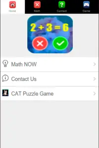 Math and Cat Puzzle Game Screen Shot 0
