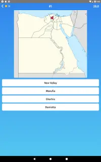Egypt: Regions & Provinces Map Quiz Game Screen Shot 9