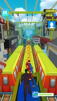 Super Heroes Subway Surf 3D Screen Shot 4