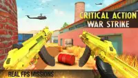 गन एक्शन गेम्स: गोली मारने वाले युद्ध हड़ताल Screen Shot 4