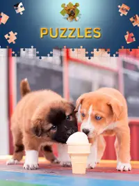 Juegos de puzzle de perros Screen Shot 0