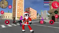 Santa Claus Stickman Rope Hero Gangstar Snowman Screen Shot 0