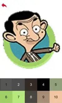 Mr. Bean Color by Number - Pixel Art Game Screen Shot 5