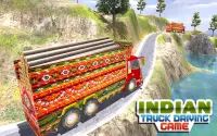 भारतीय ट्रांसपोर्टर ट्रक ड्राइविंग गेम Screen Shot 1