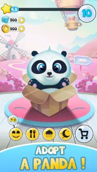 Pu - Cute giant panda bear, virtual pet care game Screen Shot 0