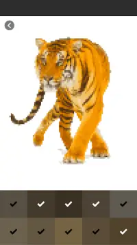 Tiger and Lion Pixel Art Coloring By Number Screen Shot 3
