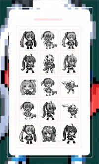 Anime Miku Chibi Pixel Art Game Screen Shot 1