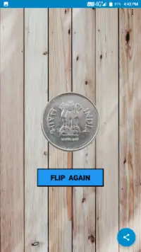 Flip a coin Heads and Tails Coin Toss App Screen Shot 6