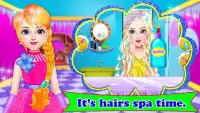 cabello estilo salón 2 - chicas juegos Screen Shot 1