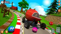 Superhero Fruit Car Racing- New Fun Kids Games Screen Shot 3