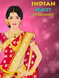 Indian Beauty Makeover Salon Game for Girls & Kids Screen Shot 0