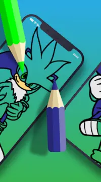 soni coloring the hedgehog adventures Screen Shot 3