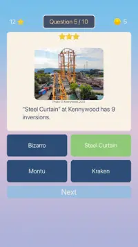 Roller Coaster Quiz Screen Shot 0