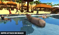 Angry Hippo Attack Simulator-City & Beach Attack Screen Shot 8