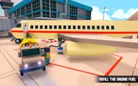 Blocky Sân bay Đất Cán bộ Chuyến bay Trò chơi mô Screen Shot 2
