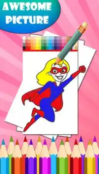 superheroines coloring pages Screen Shot 1