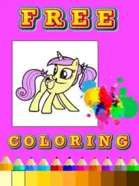 Dibujo colorear little pony Screen Shot 2