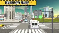 Kota Mobil Menyetir Sekolah 3D Screen Shot 5