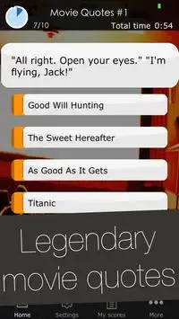 Movie Quotes Game - Quiz App Screen Shot 6