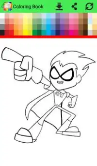 Coloring Pages for Titans Go Screen Shot 2