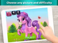 Little Pony Puzzle - Jogos de puzzle para crianças Screen Shot 1