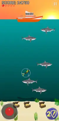 Diver Down  -  Scuba Diving Treasure Arcade Game Screen Shot 3