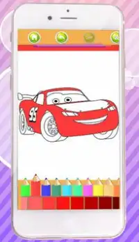 Dibujos para colorear Mcqueen - Coches 2018 Screen Shot 0