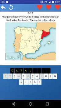 Spain Regions: Flags, Capitals and Maps Screen Shot 0