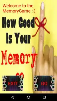 Memory Game Screen Shot 0